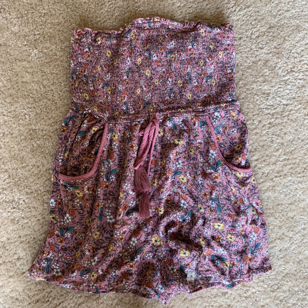 pinkish romper with pockets